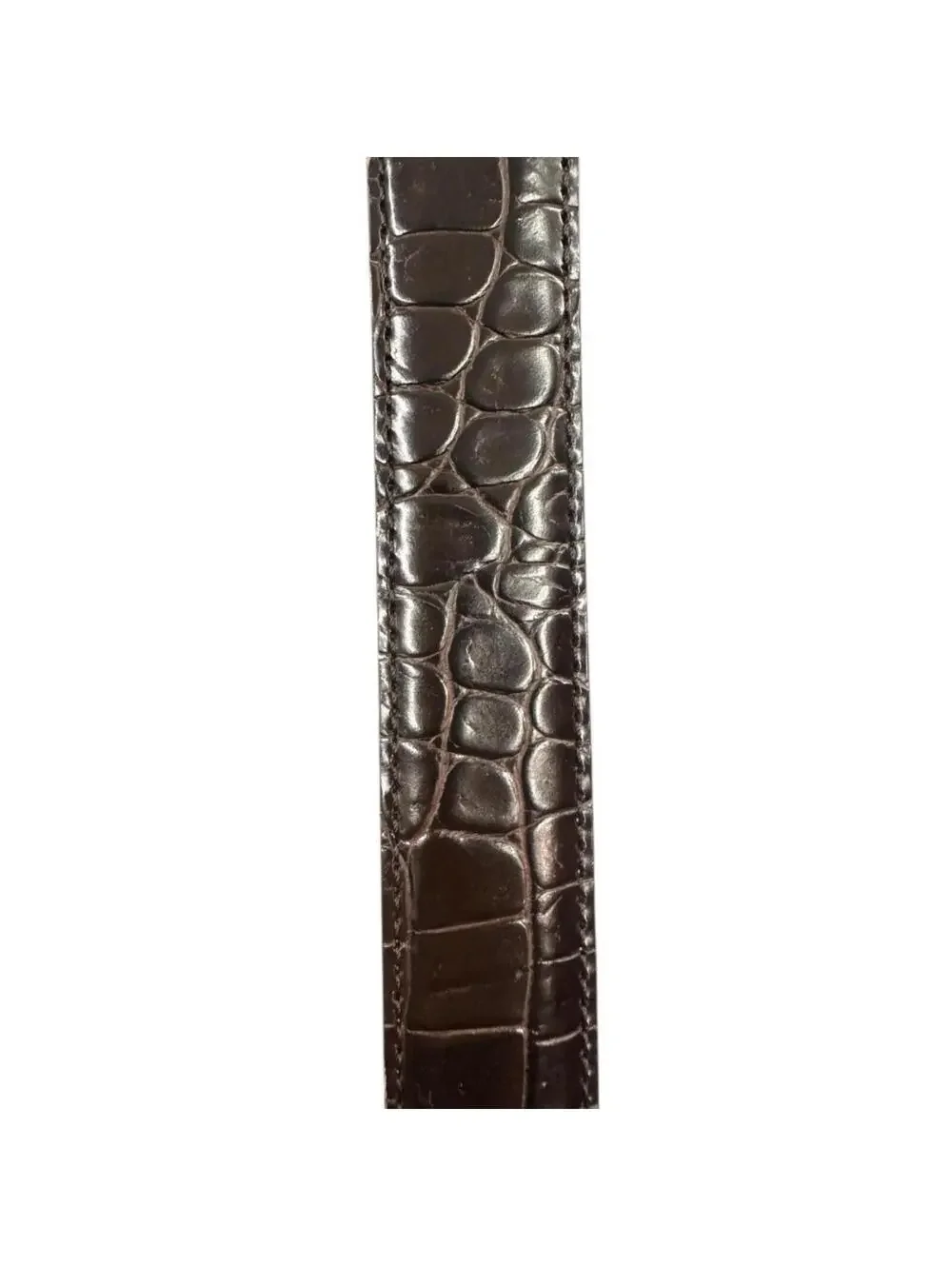 Talbots Vintage Italian Leather Croc Embossed Belt